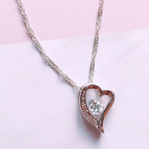 Heart Shaped Crystal Jewelry Necklace BRAND NEW!